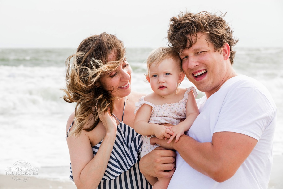 Young family on the beach at Bald Head Island - Family Photography - Bald Head Island Family Photo - BHI Photographers - Family Photo - Bald Head Island Photography - Chris Lang Photography  - 