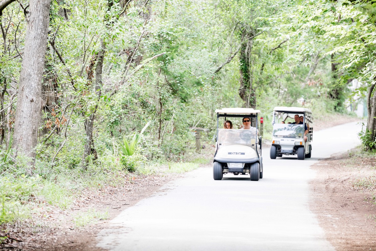 Family riding in golf cart in BHI - outdoor vacation - Bald Head Island Family Photo - BHI Photographers - Family Photo - Bald Head Island Photography - Chris Lang Photography  - 