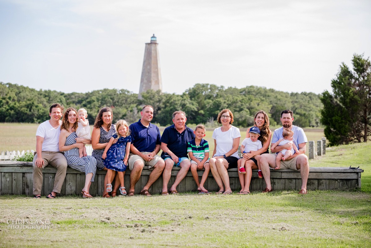 Family portriat with Old Baldy Lighthouse in the background