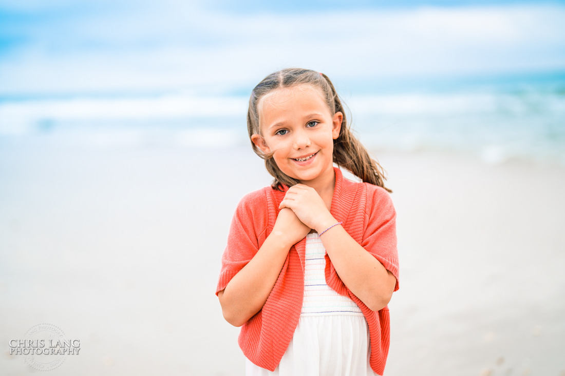  Young girl - Beach photo - Topsail Island Photography - Topsail Island NC Photographers - Chris Lang Photography -  Beach Photography - Family Photographer - Family photo - Beach Photographer - Beach Portraits -  Coastal Lifestyle Photography
