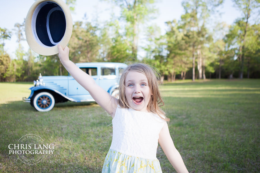 little girl - dress - fedora - Family Photographers - Wilmington  NC - Family Photography Service - Family Picture - Family Portraits - Chris Lang Photography