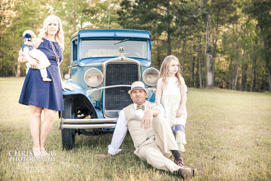 creative family picture - vintage family photo shoot - Family Photographers - Wilmington  NC - Family Photography Service - Family Picture - Family Portraits - Chris Lang Photography