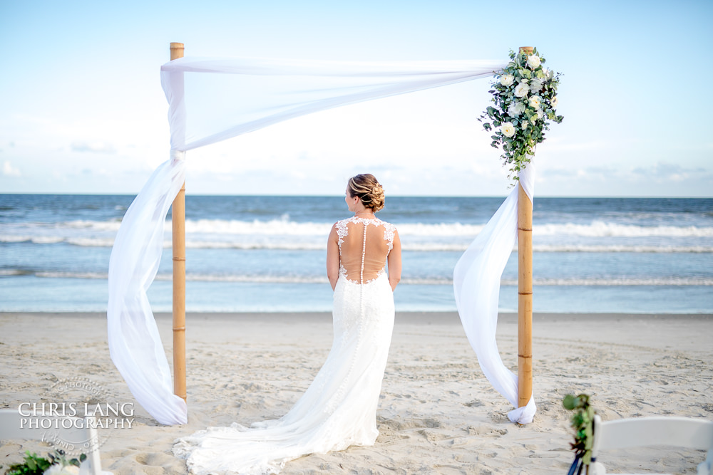 Atlantic Beach  NC -beach weddings - beach wedding picture - wedding ideas - beach wedding photography - Chris Lang Photography - Bride - Wedding Dress - Ocean