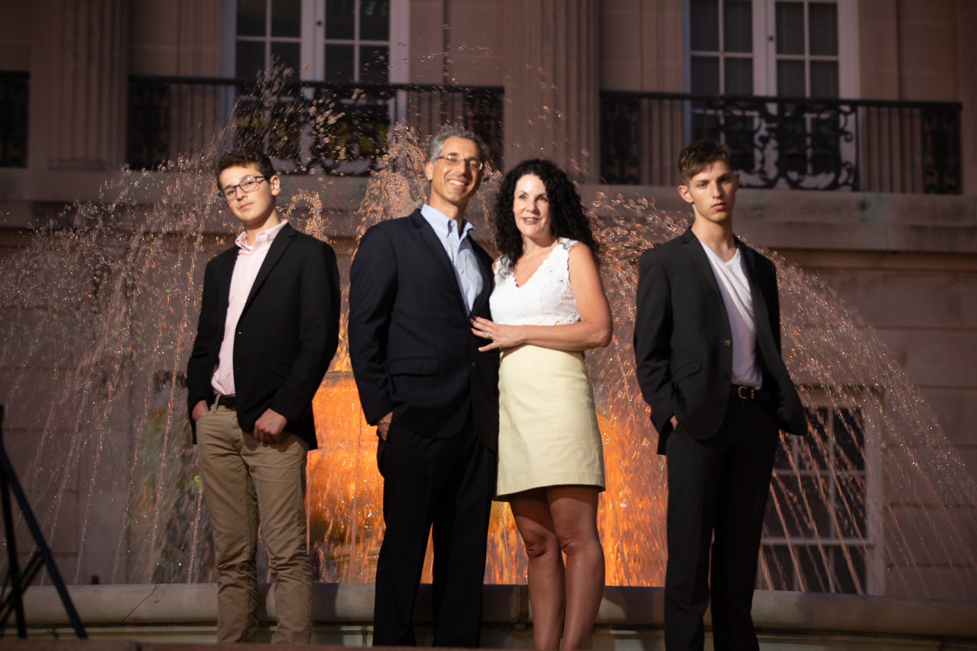 Family portrait  - night time - amily portrait photography - wilmington nc family portrait photpgraphers - sunset family picture -  chris lang photography