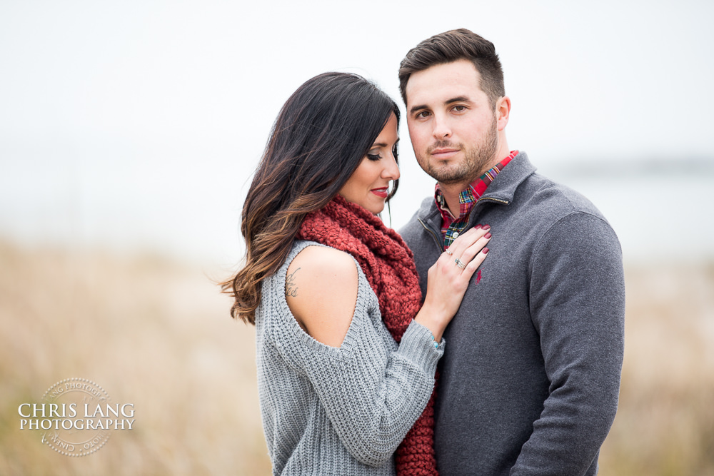 Wilmington NC Engagement Photographer - Engagement Photography - Engaged couple beach photo session - Wrightsville Beach NC - Engagement Photo Idea - Chris Lang Photography