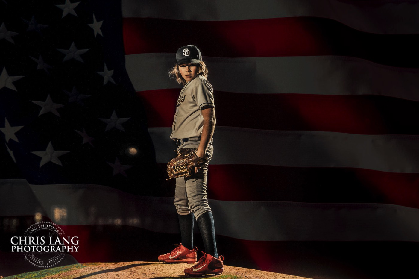 composite sports photo - baseball - creative portraits - creative photograhy - sports portraits - wilmington nc creative photographers - chris lang photography