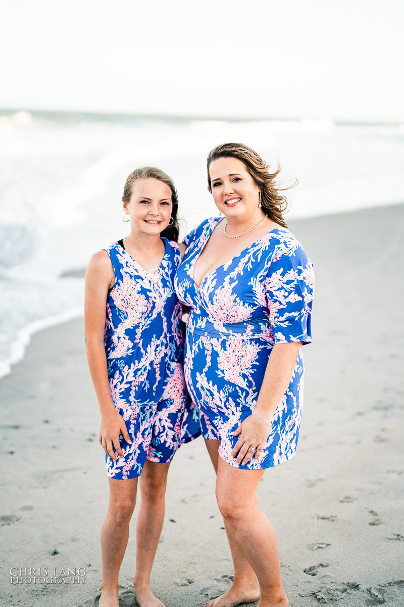 Mom and daughter on the beach - Fort Fisher- Family Photo Session- Fort Fisher Photography - Photos in Fort Fisher - Family Portraits -