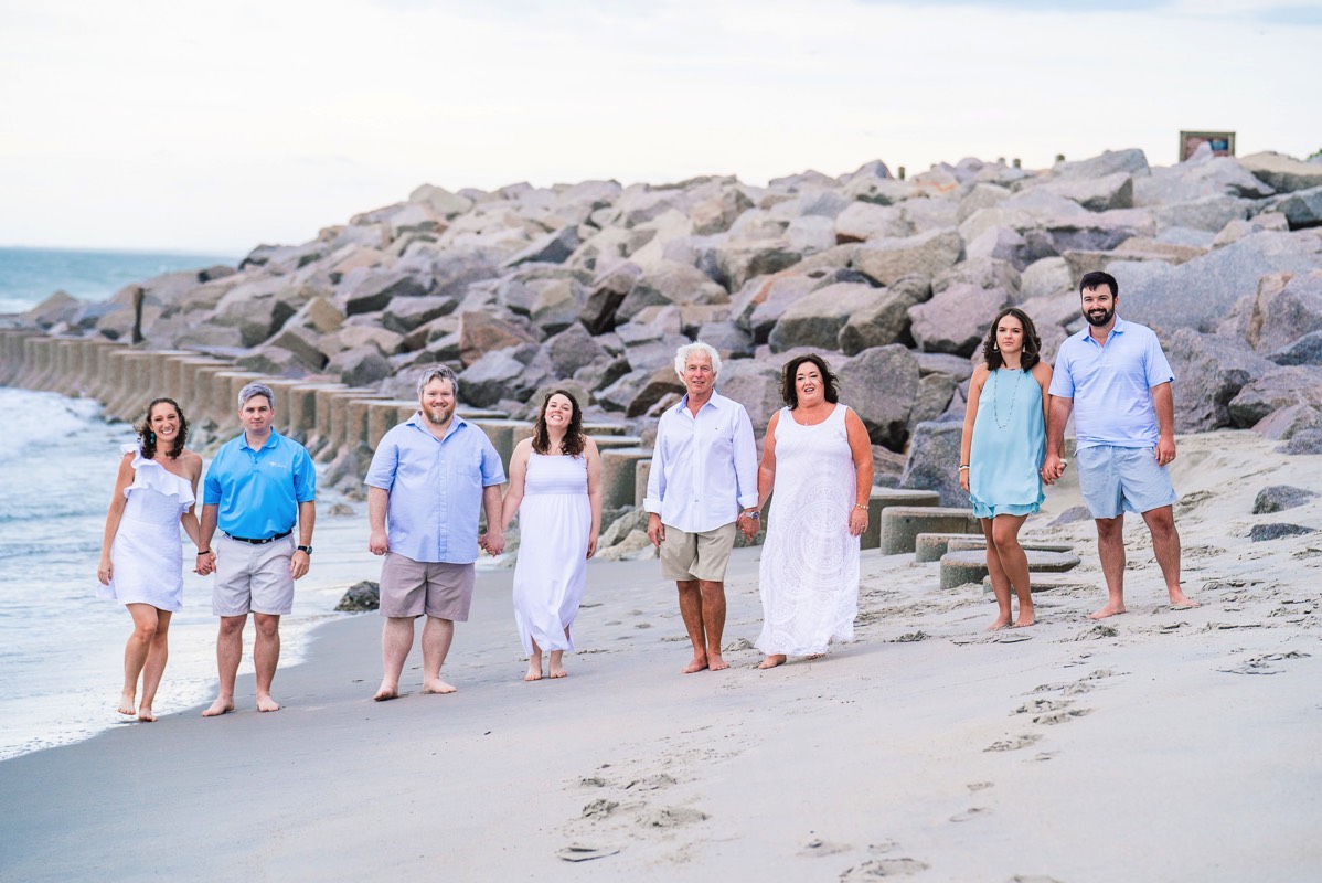 Family walking on the beachFort Fisher- Family Photo Session- Fort Fisher Photography - Photos in Fort Fisher - Family Portraits -
