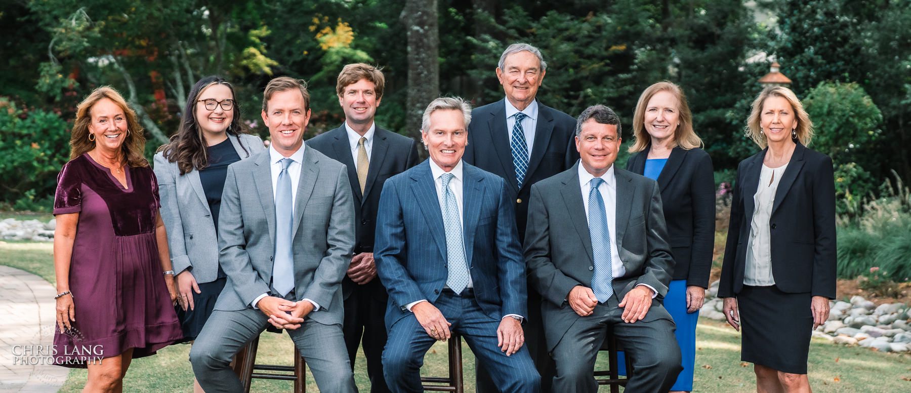 Team group Portrait of Financial Professionals - Lifestyle Group shot - - Wilmington NC Headshot Photography - Lifestyle Headshot - Branding Headshots  -Chris Lang Photography -  