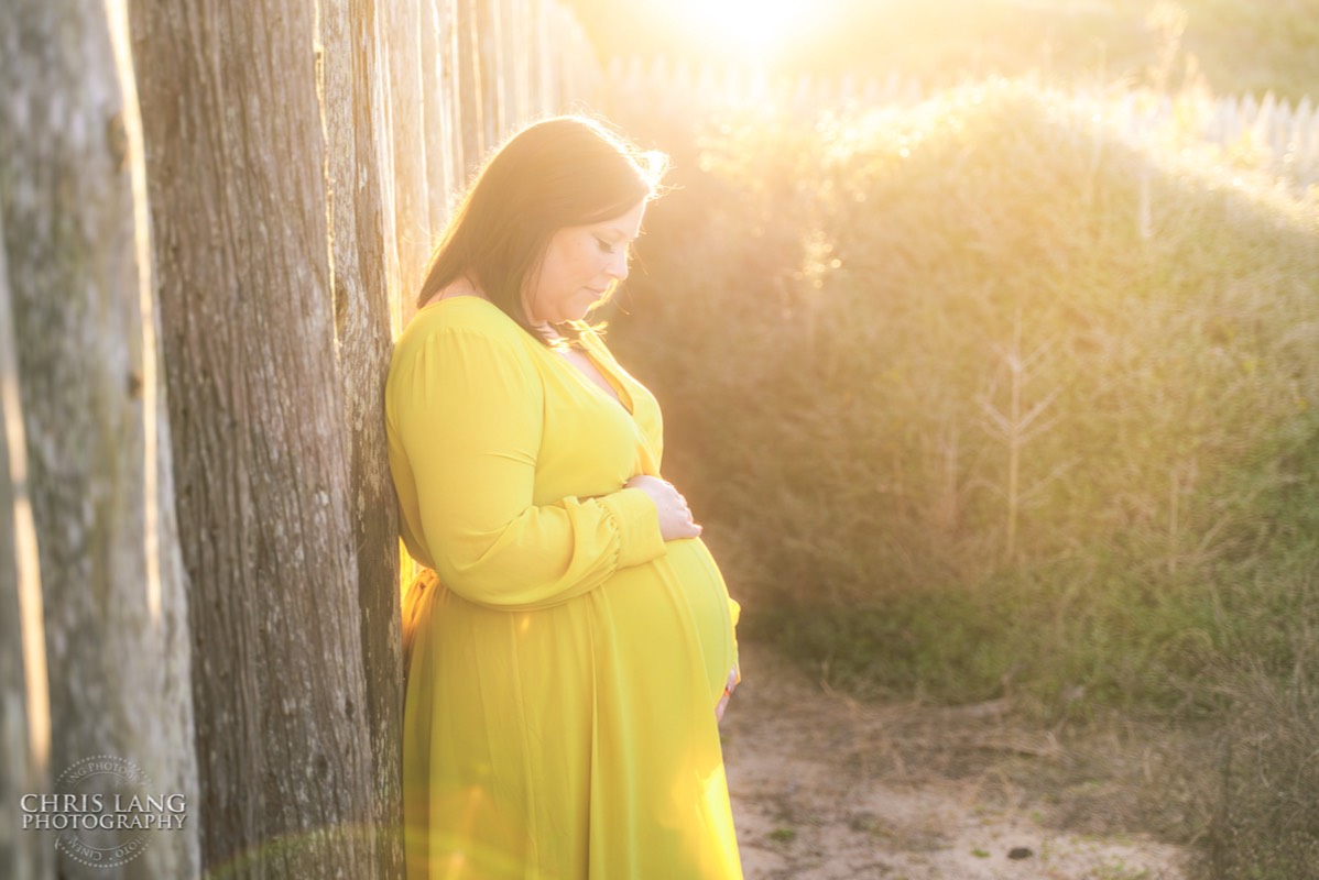 baby bump photo - yellow maternity dress - ft fisher -  maternity - wilmington nc maternity photographers - chris lang photography -  pregnancy photos -  maternity photo ideas